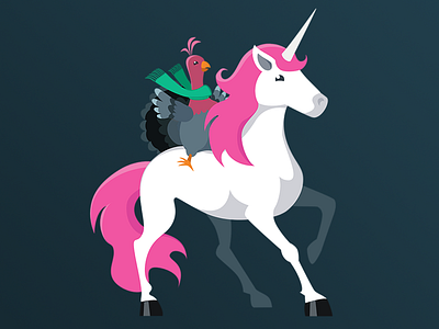 Cold Turkey is a Myth - Unicorns 2d illustration unicorn