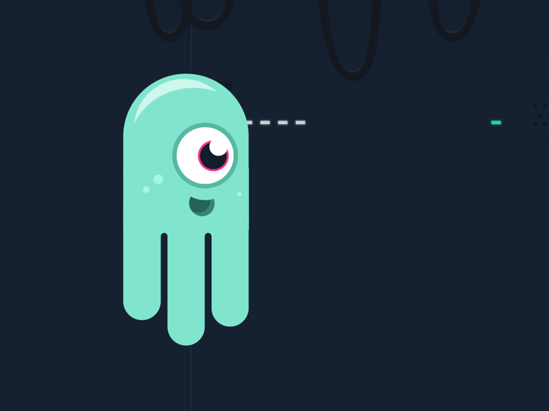 Blue Alien - Pew Pew Pew! 2d alien character design concept art flat game art illustration mobile space