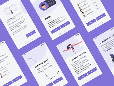 onRun - on boarding app design freelance ui ux