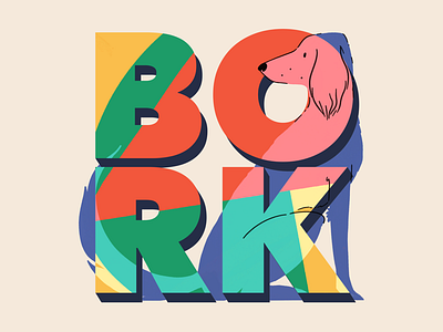 Bork bold dog dog food dogs illustration illustrator logo text type typography