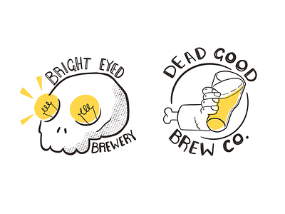 Mock Brewery Logos ale beer branding brew brewery craft beer design halloween illustration illustrator logo