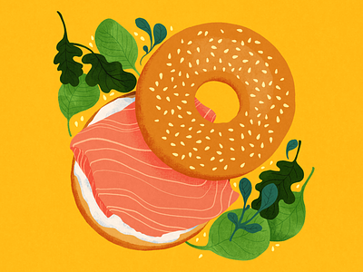 Lunch time! digital illustration food food illustration illustration limited palette