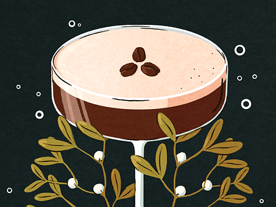 Espresso Martini cocktail coffee drinks editorial espresso illustration illustrator