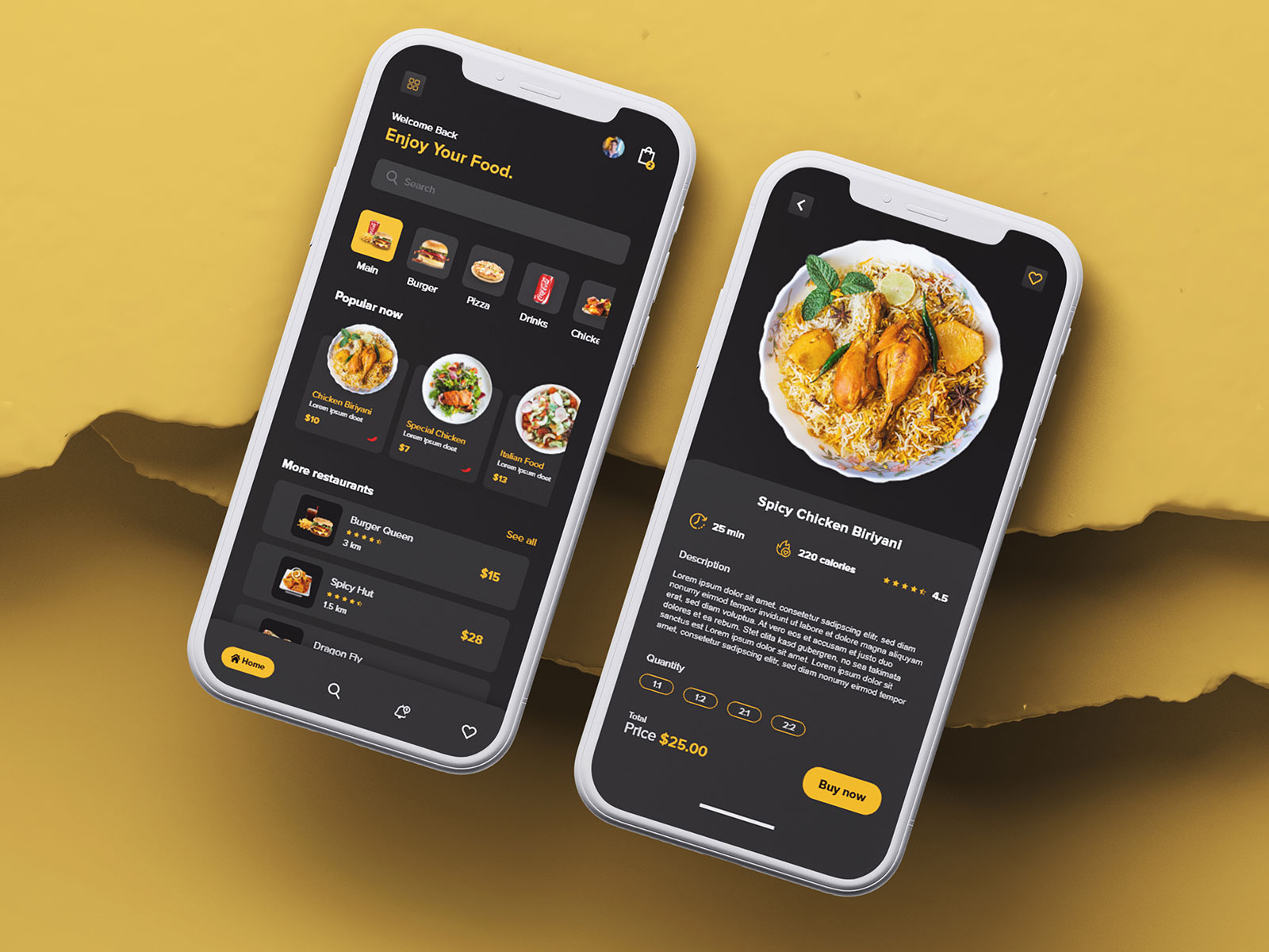 Restaurant UI design by Parthiv Deb Partho on Dribbble