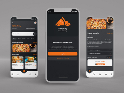 Food Delivery App - Mobile version branding delivery app mobile app restaurant app ui ux