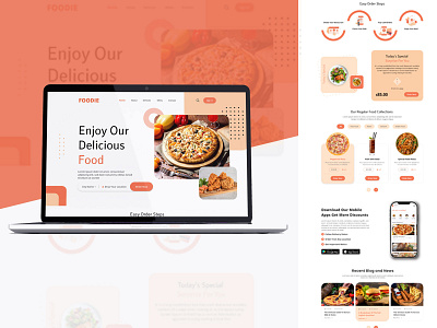 UI/UX - Food Landing page design adobe figma adobe xd branding food design landing page product design restaurant design ui ux visualize web template website landing page