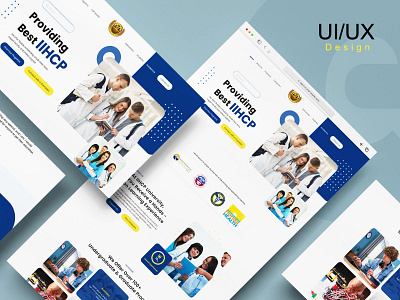 UI/UX - IIHCP Landing page re-design adobe figma adobe xd branding design graphic design landing page landing page design logo product design template design ui uiux design ux web design website design