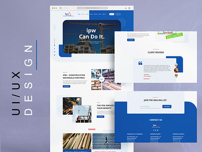 Building Material Distributor - Landing Page design adobe figma adobe xd landing page product design ui ux visual design web design website template