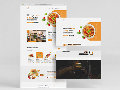 Restaurant - Food Delivery Landing page burger clean delivery design ecommerce fast food food food and drink food delivery foodie home page landing page order product design restaurant ui user experience visual design web web design