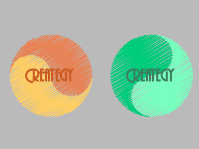 Creategy Logo branding color icon identity illustrator logo yang ying yingyang