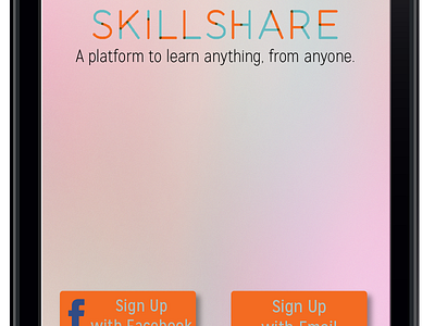 Skillshare App Mockup Splash Screen