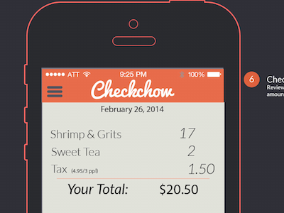 Checkchow Check Review Screen
