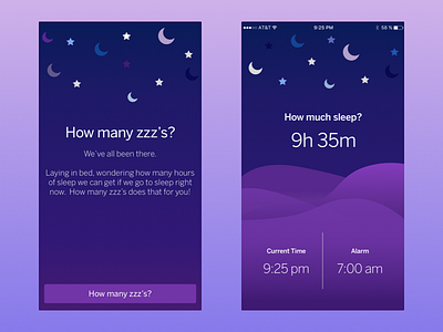 Daily UI 004 - Sleep Calculator alarm daily daily ui daily ui 004 ios iphone mobile night sleep ui ux