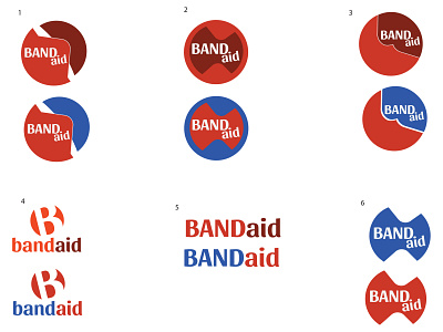 BandAid logo concepts brand design logo logodesign project typogaphy