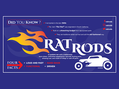 RatRod InfoGraphic infographic information information design poster typogaphy vector art