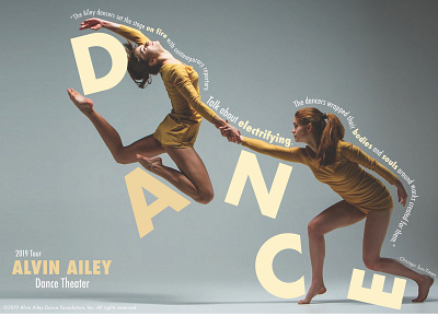 Dance design typography