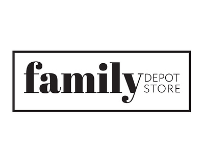 Family Depot Store logo design logo type typography