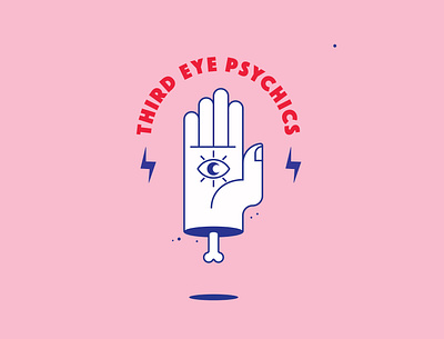 Hand Series 1/5 : Third Eye Psychics. basic shapes design illustration illustration art illustrator minimal vector vector illustration vectorart vintage