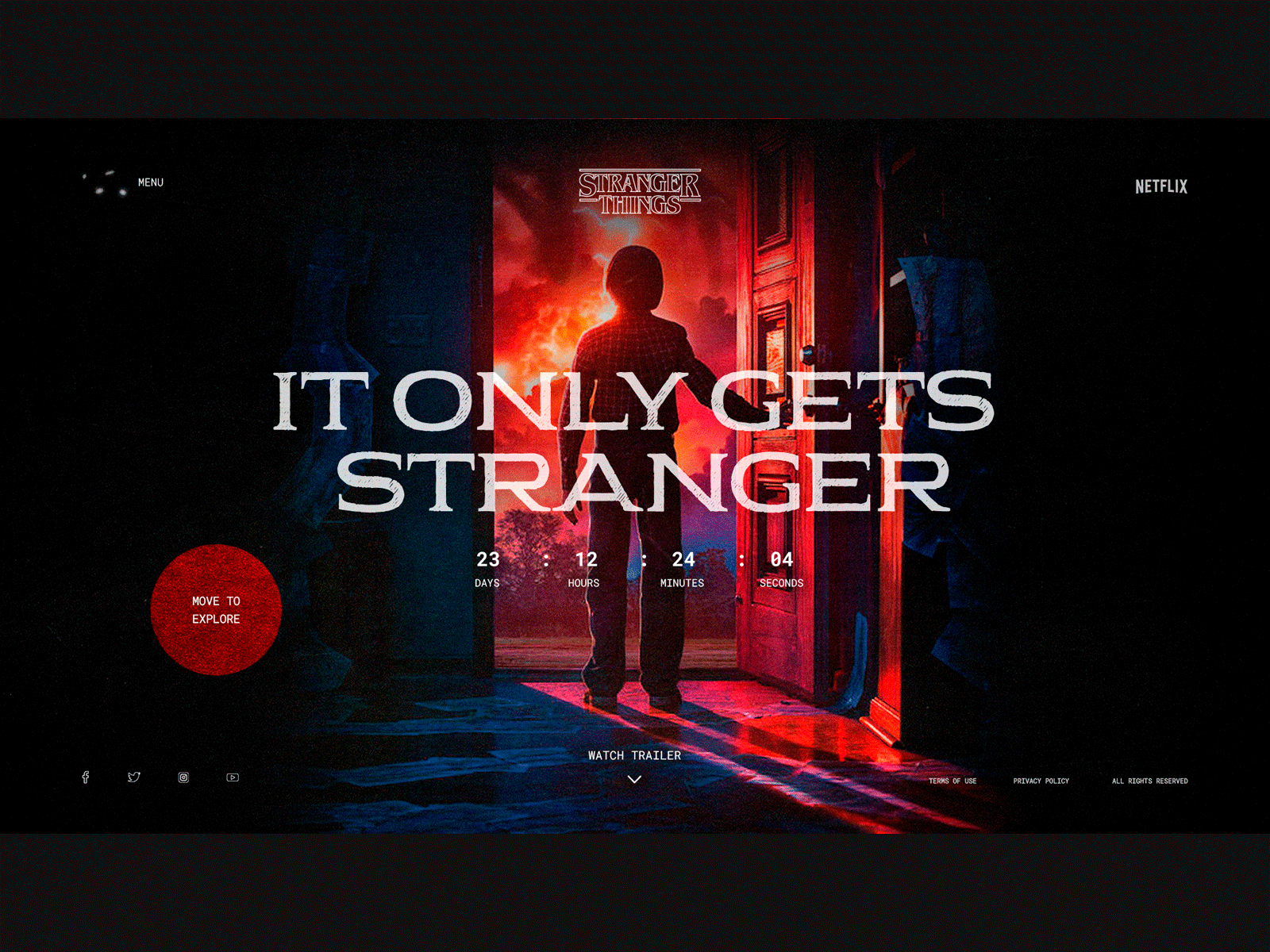 Stranger Things - UI design ui ux web