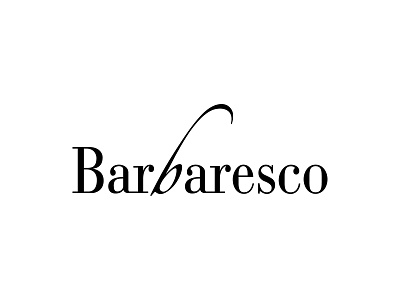Barbaresco art branding design flat illustrator logo minimal typography vector visual identity