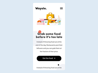Food waste reduction service app branding design ui ux