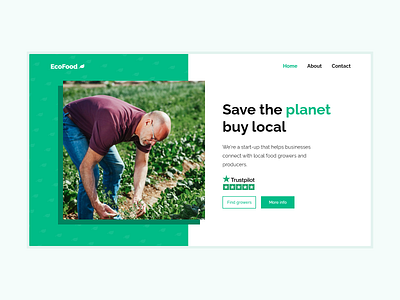 EcoFood | Save the planet, buy local branding design logo ui ux