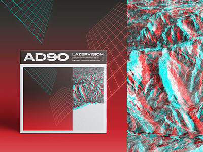 AD90 "Lazervision" album artwork 80s album art album cover beat tape beats design graphic design music retrowave