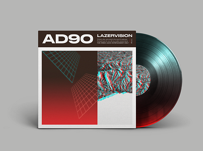 AD90 "Lazervision" Vinyl LP album art album cover album cover design beats design hiphop identity mockup music record cover sleeveart vinyl vinyl record