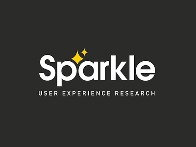 Sparkle User Experience Research branding identity lockup logo logotype mark star typography user experience ux