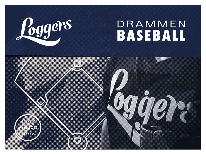 Drammen Loggers Promo Baseball Cards baseball cards norway oslo drammen sports branding identity mark logo baseball