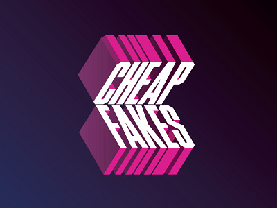 Cheap Fakes Logo 3d type cheap fakes drop shadow logo logotype shadow timmons ny type typography