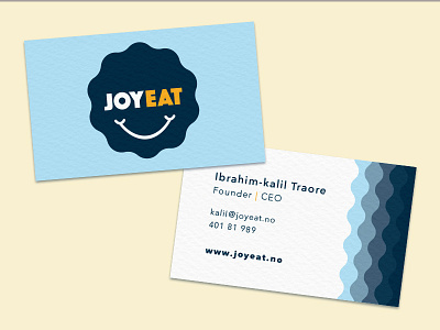 Joy Eat business cards business card fast food joy eat norway oslo takeaways