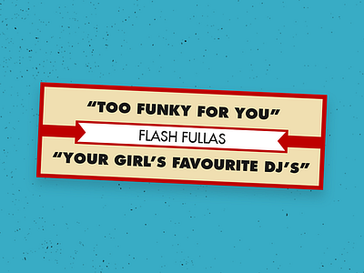 Flash Fullas Promo stickers