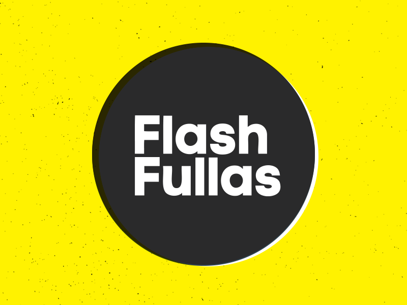 Flash Fullas Logo dj music identity branding circle logotype flash fullas logo