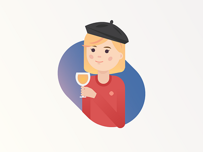 Friday! character character design friday girl illustration vector wine