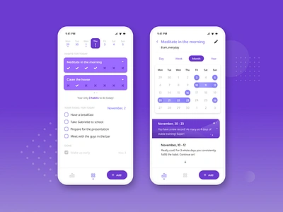 App Tracker habits and task app clean ui clear habit habit tracker habits interface mobile task tracker task ui uiux ux