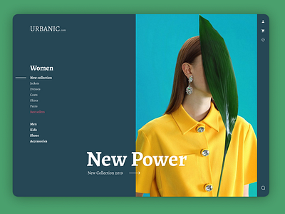 Urbanic - Online clothing shop clothing design ecommerce fashion green shop store ui web webdesign women