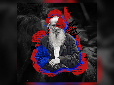 Tolstoy collage collage art design graphic design illustration