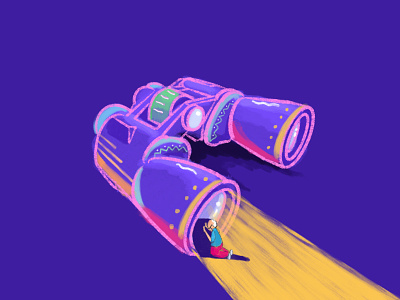 Binoculars binoculars colorfull illustration inspiration prespective telescope ui uiux