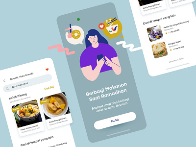 Food Delivery iOS App app illustration illustrator ios ios app ios app design landing mobile ui uiux vector