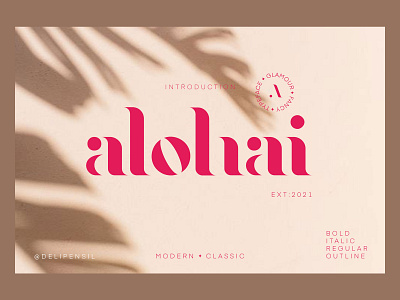 Alohai Feminim Serif Typeface beauty book dashboard feminim font font design font family fonts magazine mode poster red serif stylish title typography