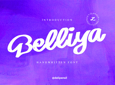 Belliya - Handwritten Font branding fonts hand lettering handlettering handwritten handwritten logo handwrittenfont lettering magazine typogaphy