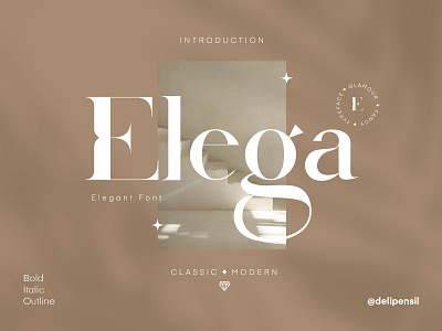 Elega - A Classic Modern Font classic clean font font design fonts typeface typography ui ux