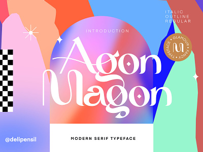 Magon - Modern Serif Typeface app clean design font gradient homepage magazine serif ui website