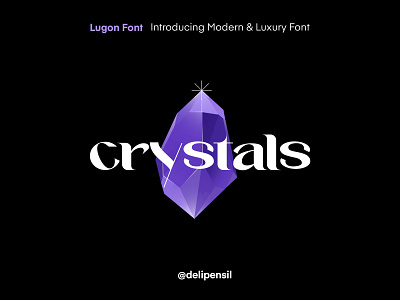 Lugon - Crystals Classic Modern crystals font gem gems gemstone modern
