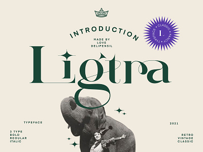 Ligtra - Classic Serif Typeface clean font ligature modern serif typeface