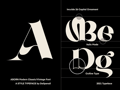 ABORN Modern Classic/Vintage Font best font classic font serif typography vintage