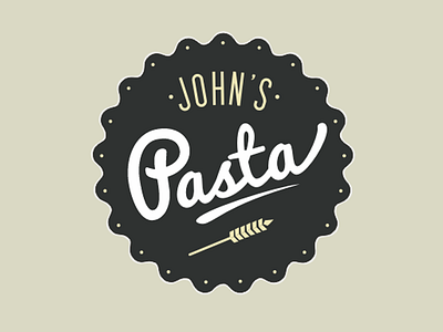 Jhon Pasta badge logo design pasta vintage