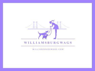Williams Burgwags animal dog logo logo design purple