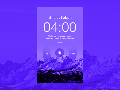 Ui Shalat Subuh alarm detail mobile pray purple ui ux
